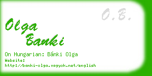 olga banki business card